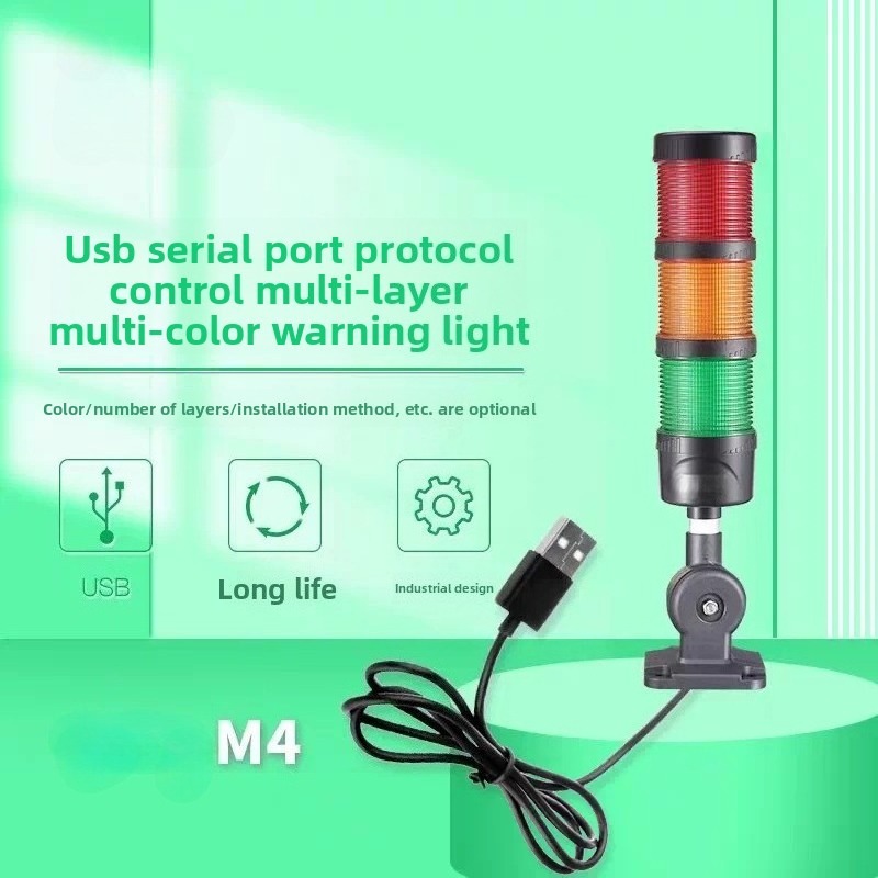 M4 USB Warning Light Features - Long Life Industrial Design